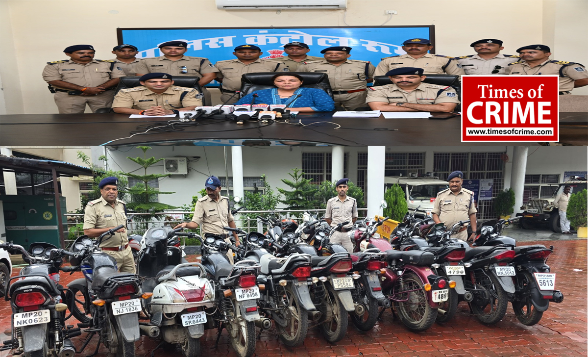शातिर वाहन चोर गिरफ्तार, चुराये हुये 11 दुपहिया वाहन कीमती 8 लाख रूपये के जप्त