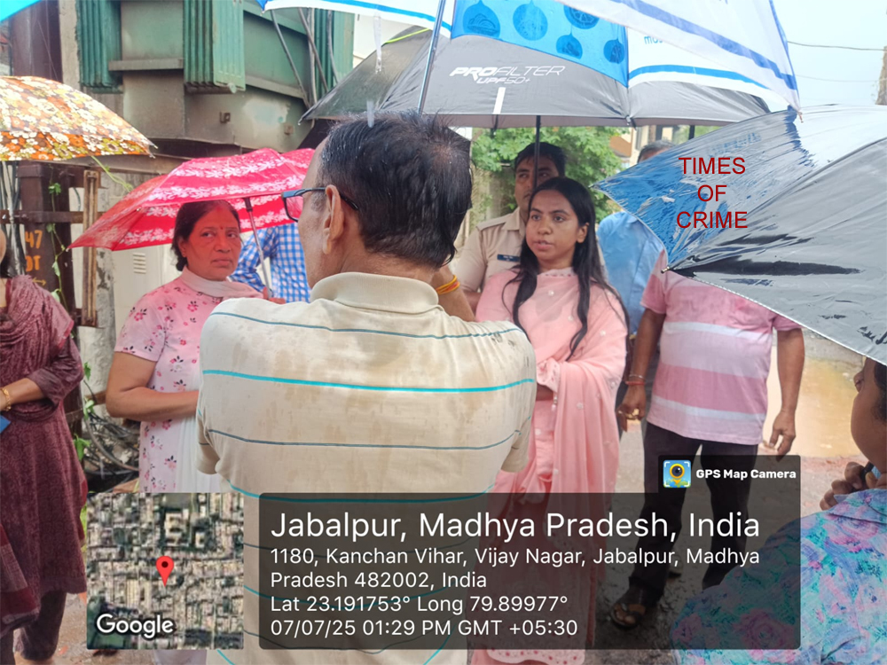 निगमायुक्त की मानवीय पहल आज तेज बारिश के दौरान लमती क्षेत्र का किया अधिकारियों के साथ दौरा