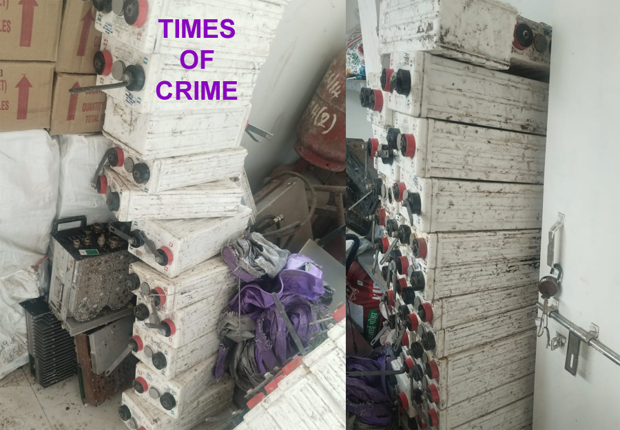 टावर से बैटरियॉ चुराने वाला आरोपी पुलिस गिरफ्त में