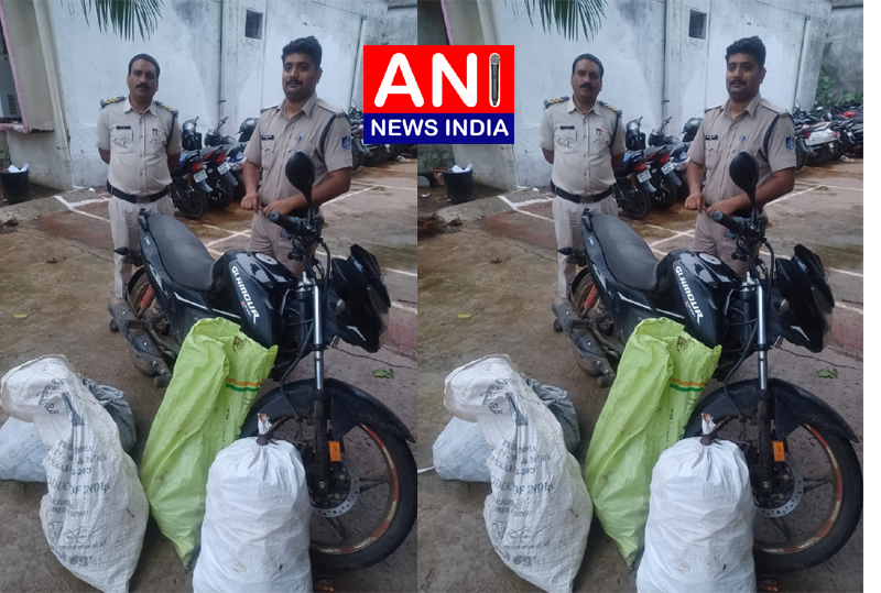 350 पाव देशी शराब एव मोटर सायकिल जप्त