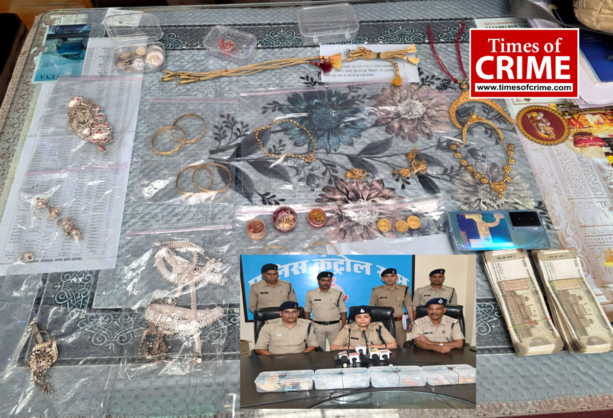 30 तोला सोने एवं 715 ग्राम चांदी के जेवर कुल कीमती 41 लाख रूपये के जेवर जप्त